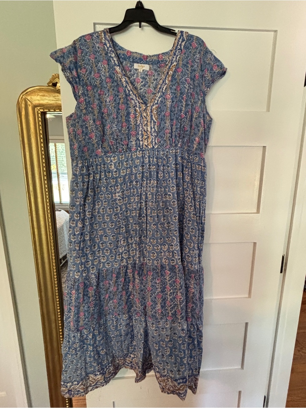 Block Print Midi Dress
